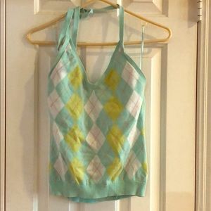 Michael Kors argyle halter top